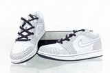 Nike耐克乔丹 一代篮球鞋白格子低帮 男