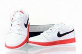 Nike耐克乔丹 一代篮球鞋白黑红低帮 男