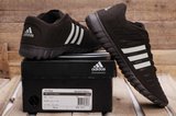 Adidas阿迪三叶草清风跑步鞋 2010新款超透气咖啡米 男