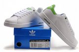 Adidas阿迪三叶草史密斯板鞋 2010新款会呼吸的鞋白绿 情侣