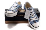 Converse匡威格子布 2010新款兰黑格子 情侣