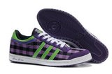 Adidas阿迪三叶草女子轻跑鞋 2010新款透气紫格子 女