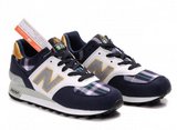 NewBalance新百伦576跑步鞋 蓝色格子布 情侣