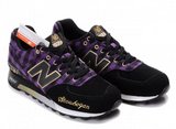 NewBalance新百伦576跑步鞋 黑紫格子布 男