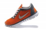 Nike耐克赤足跑鞋 2011新款3.0二代橘灰 女