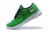 Nike耐克赤足跑鞋 2011新款free run二代刘翔绿白 男