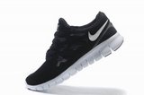 Nike耐克赤足跑鞋 2011新款free run二代刘翔黑白 情侣