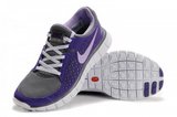 Nike耐克赤足跑鞋 2011新款free run鸟巢图案灰紫 女