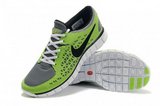 Nike耐克赤足跑鞋 2011新款free run鸟巢图案灰绿 男