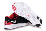 Nike耐克赤足跑鞋 2011新款free run 刘翔黑白红 男
