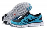 Nike耐克赤足跑鞋 2011新款free run 蓝黑 男