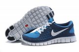 Nike耐克赤足跑鞋 2011新款free run 蓝白 男