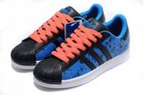 Adidas阿迪三叶草贝壳头板鞋 2011新款黑蓝 情侣