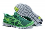 Nike耐克赤足跑鞋 2011新款free run 3.0二代升级版绿白 男