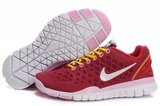 Nike耐克赤足跑鞋 free run 2012羽毛球鞋红白 女