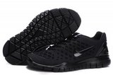 Nike耐克赤足跑鞋 free run 2012羽毛球鞋全黑 男