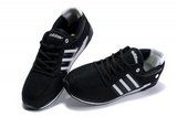 Adidas阿迪三叶草清风跑步鞋 2011新款黑白 男