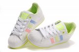 Adidas阿迪三叶草透明底板鞋 2011新款骷髅彩条 情侣
