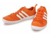 Adidas阿迪三叶草透气休闲鞋 2011新款0978沙滩鞋桔白 男