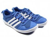 Adidas阿迪三叶草透气休闲鞋 2011新款0978沙滩鞋蓝白 男
