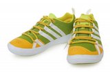 Adidas阿迪三叶草透气休闲鞋 2011新款0978沙滩鞋草绿白 男