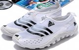 Adidas阿迪三叶草网布休闲鞋 2011夏季透气白黑 男