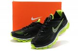 Nike耐克Air max跑鞋 09 9代网面气垫透气黑荧光绿 男