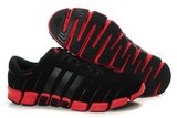 Adidas阿迪毛毛虫跑鞋 2011新款反毛皮黑红色 男