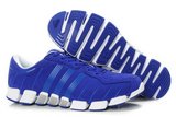 Adidas阿迪毛毛虫跑鞋 2011新款反毛皮蓝白色 男