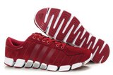 Adidas阿迪毛毛虫跑鞋 2011新款反毛皮红白色 男