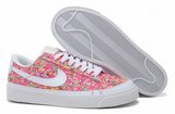 Nike耐克开拓者 二代碎花fashion白红低帮 女