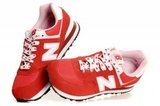 NewBalance新百伦574跑步鞋 复古红白色 女