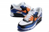 Nike耐克Air max跑鞋 90增高气垫跑步鞋白蓝橘 男女