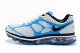 Nike耐克Air max跑鞋 2012全掌气撑白蓝 男女