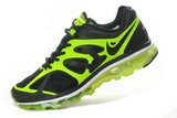 Nike耐克Air max跑鞋 2012全掌气撑黑绿色 男