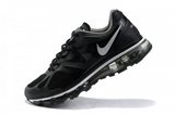 Nike耐克Air max跑鞋 2012全掌气撑黑银色 男女