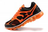 Nike耐克Air max跑鞋 2012全掌气撑黑橘色 男