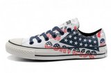 匡威国旗 美国2012新款龙年限量版帆布鞋低帮白蓝红 男女
