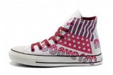 匡威国旗 美国2012新款龙年限量版帆布鞋高帮白红紫 男女