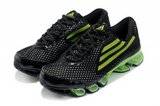 Adidas阿迪坦克 2012新款bounce轮一代跑鞋黑荧光绿 男