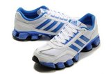 Adidas阿迪坦克 2012新款bounce轮二代跑鞋白宝蓝 男