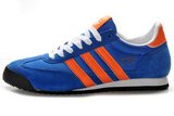 Adidas阿迪三叶草运动板鞋 2012新款陈冠希代言originals dragon蓝橘黄色 男