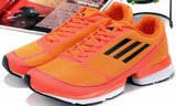 Adidas阿迪三叶草清风跑步鞋 2012新款夏季必备桔红黑 男