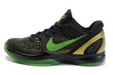 Nike耐克科比6代篮球鞋 2012新款蛇心莫测黑金绿 男