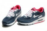 Nike耐克Air max跑鞋 90内增高深蓝桃红 女