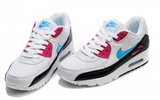 Nike耐克Air max跑鞋 90内增高白红兰 男