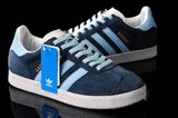 Adidas阿迪三叶草城市猎人 GAZELLE牛仔蓝 男