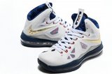 Nike耐克詹姆斯篮球鞋 2012新款10代白黑金 男