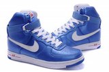 Nike耐克空军板鞋 2012新款Wmns Air Feather High整双头层皮宝蓝 女