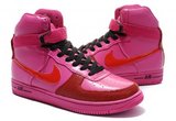 Nike耐克空军板鞋 2012新款Wmns Air Feather High整双头层皮水红 女